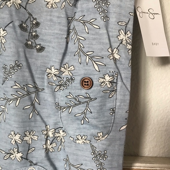 Jessica Simpson Dusty Blue Coverall/Headband Set - Picture 4 of 12